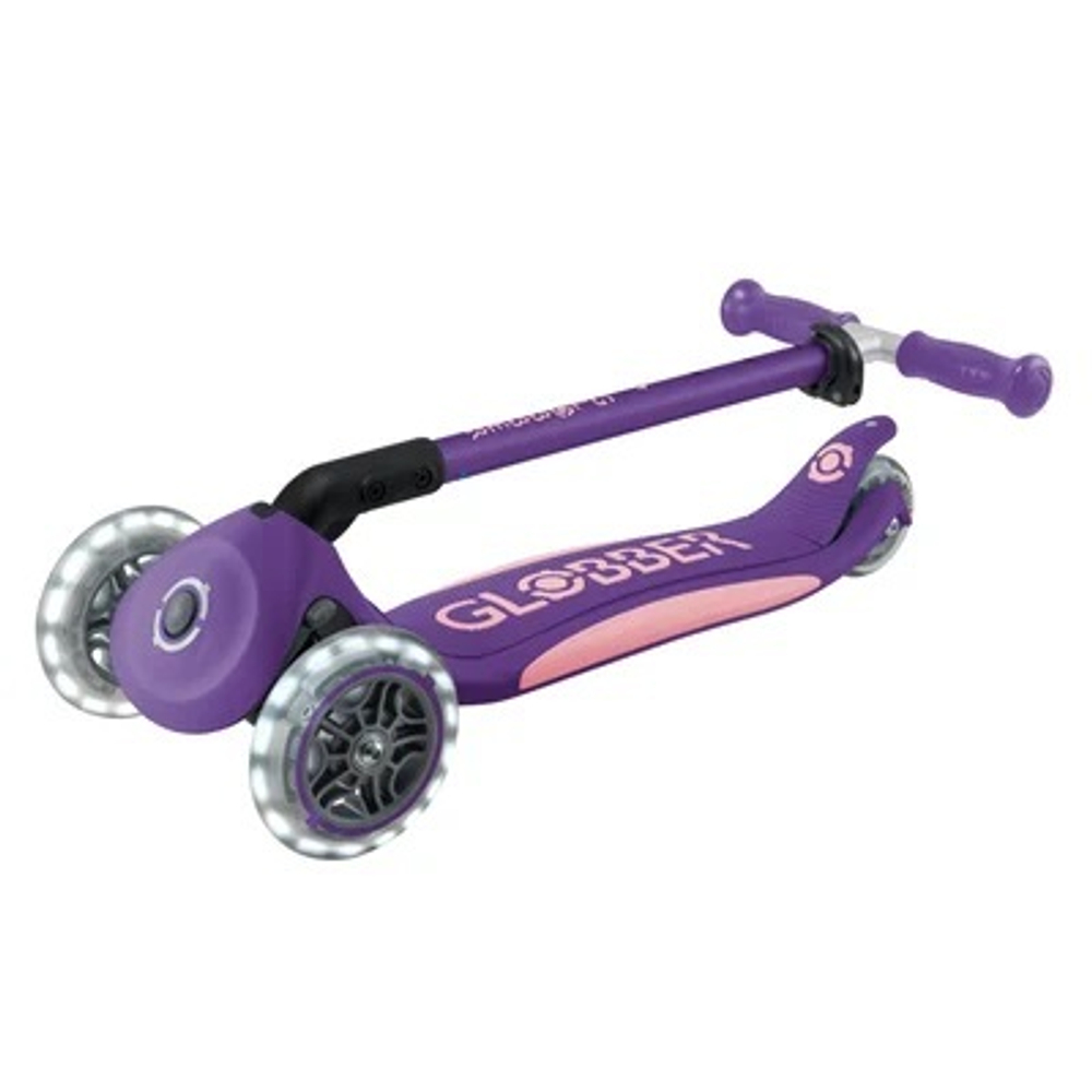 Самокат Globber Primo Foldable Plus Lights V2 фиолетовый