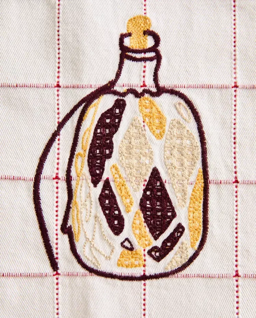 ZARA HOME КУХОННОЕ ПОЛОТЕНЦЕ С ВЫШИВКОЙ