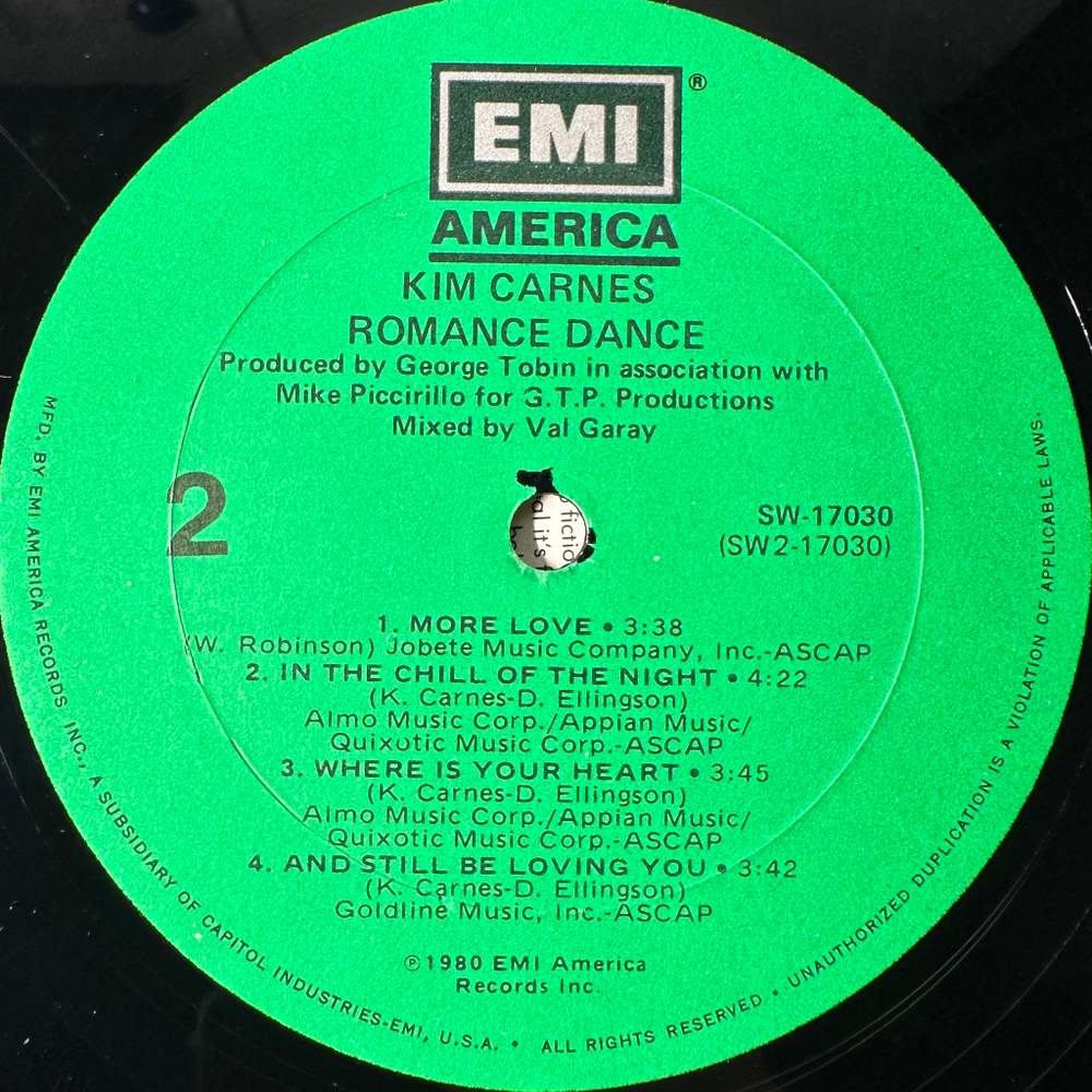 Kim Carnes ‎– Romance Dance (США 1980г.)