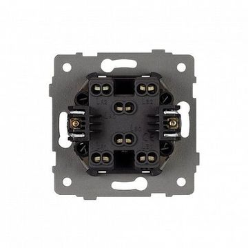 Механизм выключателя двухклавишный проходной 049894 серый SWT-MKP2-PL-GR-V (250V, 10A) Arlight