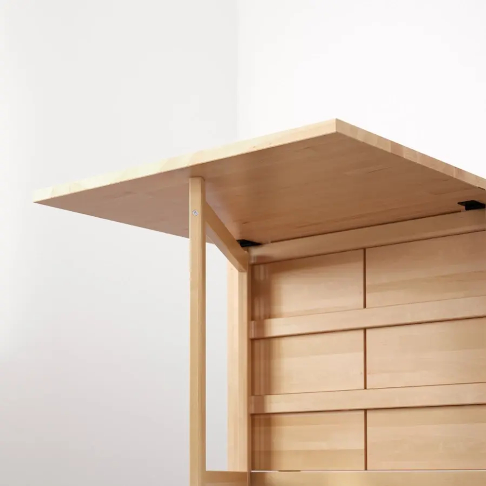 Стол с откидной столешницей- IKEA NORDEN, 26/152х80х74 см, НОРДЕН ИКЕА, светло-коричневый