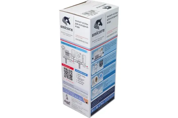 Колба Unicorn SL 10&quot; х/в 1/2&quot; 6 бар прозрачная 39479