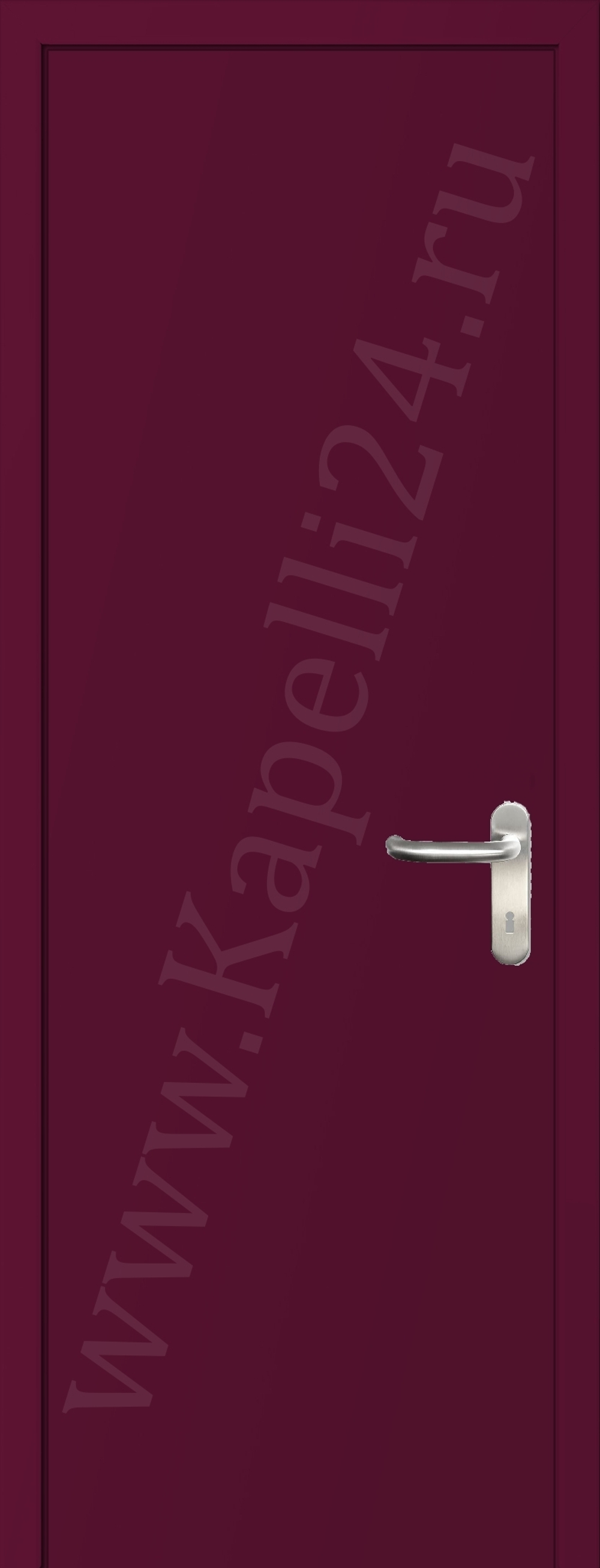 Дверь влагостойкая пластиковая KAPELLI multicolor ДГ RAL 4004 Бордово-фиолетовый + коробка