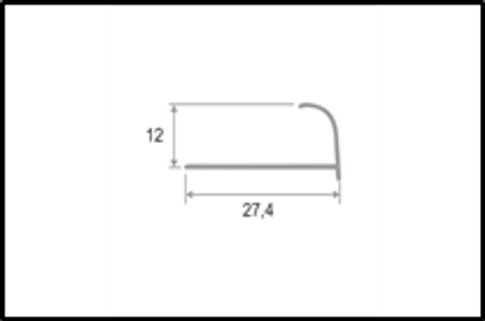 Алюминиевый профиль ПО-13 2700 мм