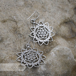 Серьги СЕМЯ ЖИЗНИ в мандале, серебро