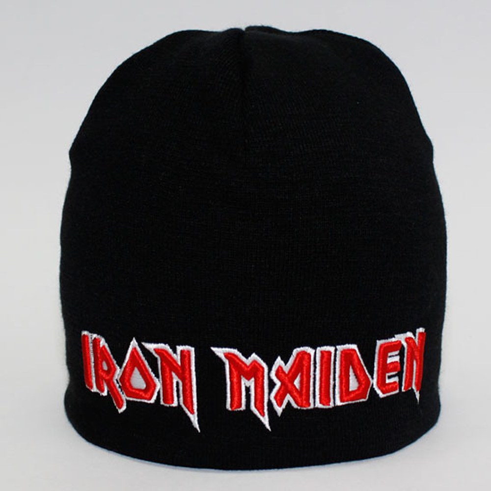 Шапка Iron Maiden надпись
