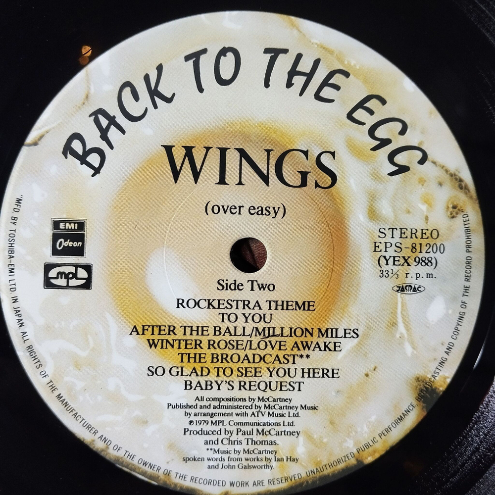 Винтажная виниловая пластинка LP Paul McCartney Wings Back To The Egg (Japan 1979) (Obi) Getting Closer