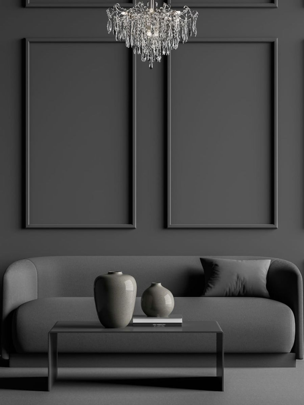 Люстра потолочная Lanbos, 12 ламп Е14, 480 Вт, до 35 кв м, хром