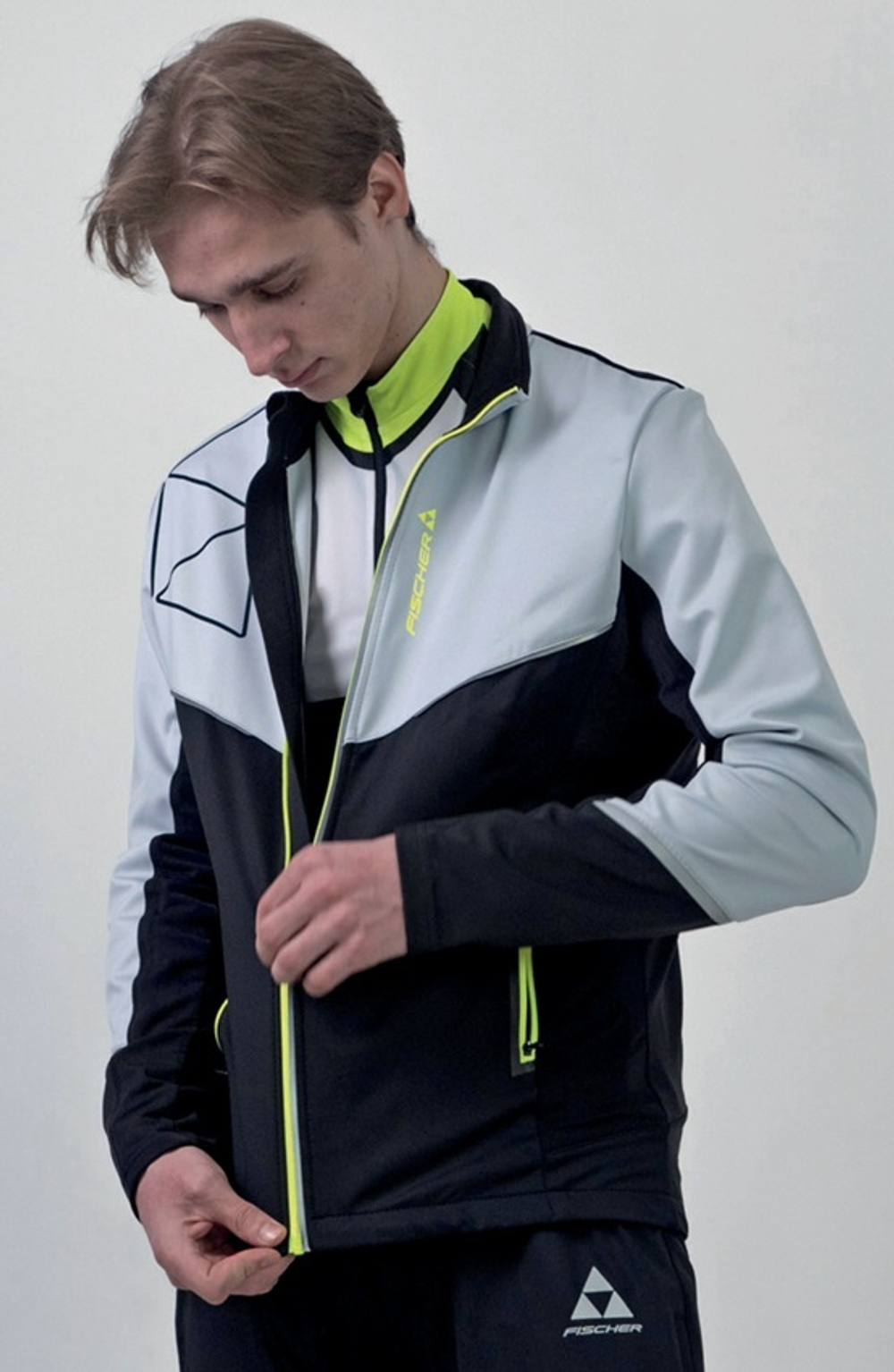 Мужская куртка FISCHER Softshell Light, черно-серый GR8207-109