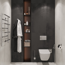 Кнопка смыва для унитаза STWORKI 230823 пластик, цвет матовый хром