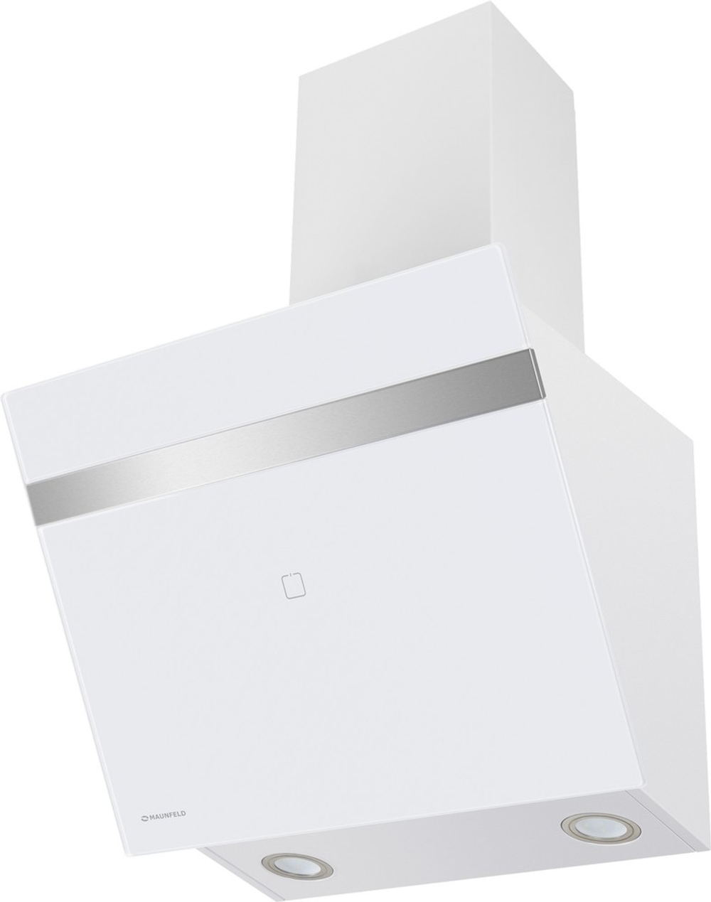 Каминная вытяжка Maunfeld MEDWAY 60 Glass White/ Stripe Inox