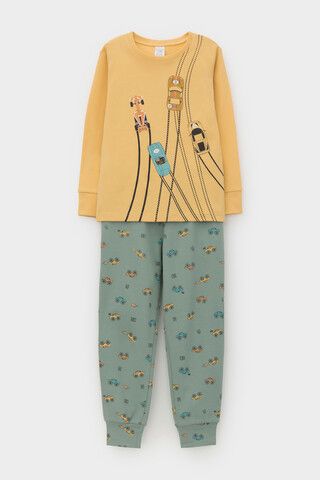 пижама  для мальчика  К 1541/25/пшеница,гонки на весеннем зеленом