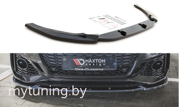 Сплиттер бампера переднего V.1 для AUDI RS5 B9 рестайлинг (19-...)