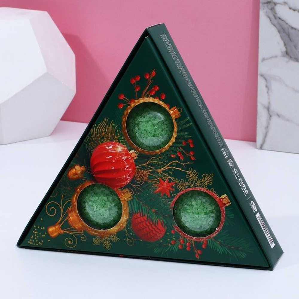 Набор соли для ванны «С Новым годом!» с ароматом яблока