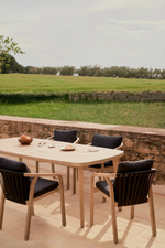 Malaret Стул из массива эвкалипта и черного шнура