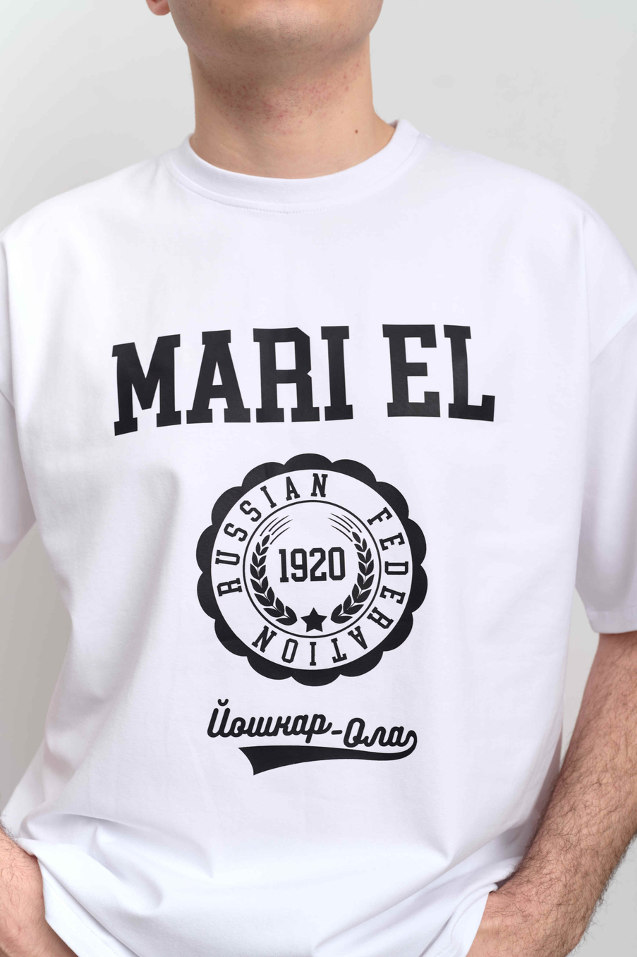 Футболка оверсайз унисекс " MARI EL" белый