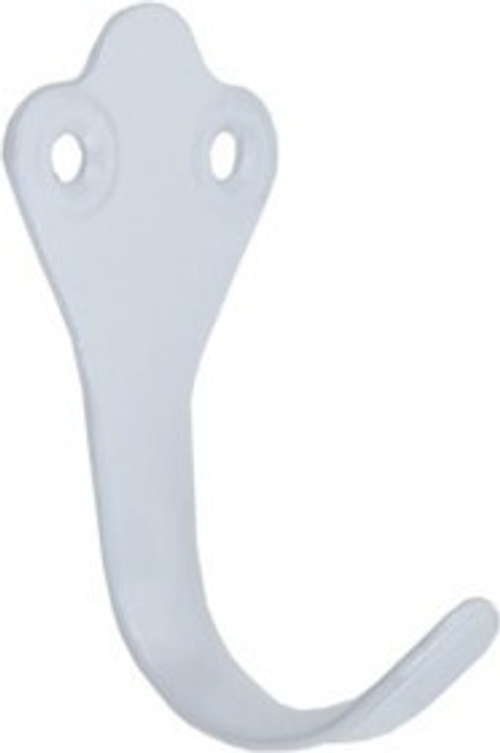 Крючок вешалка №2 полимерное покрытие, белый, металлическая