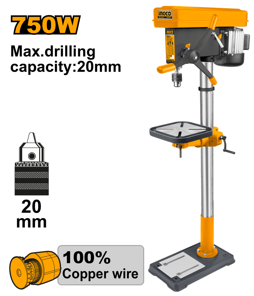 Сверлильный станок INGCO DP207505 INDUSTRIAL 750 Вт