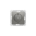 ATLASDESIGN РОЗЕТКА с заземлением со шторками, 16А, механизм, быстрозажим. клем., СТАЛЬ