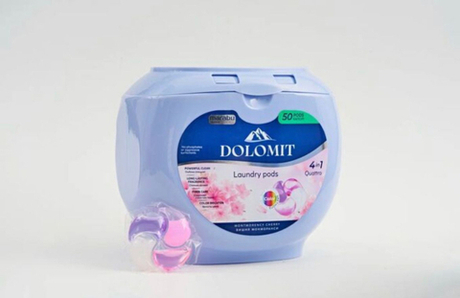 DOLOMIT 50 шт.* 12гр. Капсулы для стирки цветного белья вишня монморанси 4 в 1