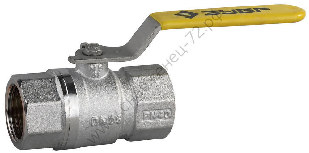 ЗУБР d 1″, ручка-рычаг ″мама-мама″, Полнопроходной газовый шаровой кран (4-51720-C-1)