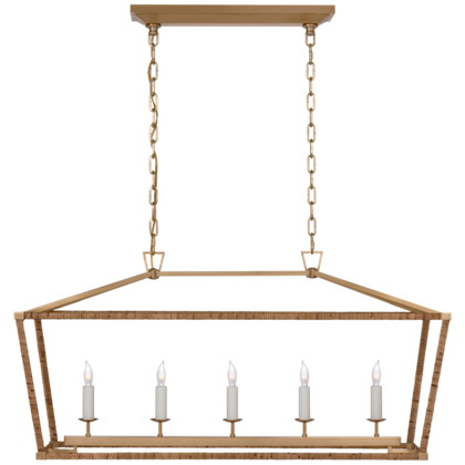 Люстра Visual Comfort Darlana Medium Rattan Wrapped Linear Lantern