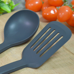 Набор кухонных принадлежностей: лопатка 24см, половник 23см "Basic", темно-серый