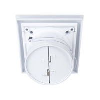 Энергосберегающий бесшумный вентилятор ММ-Р 06 UE стекло овал 100 м³/час 5,5 Вт с обратным клапаном белый глянец