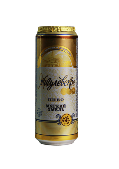 Пиво "Жигулевское Мягкий хмель" светлое пастеризованное 0.45 л.ж/б