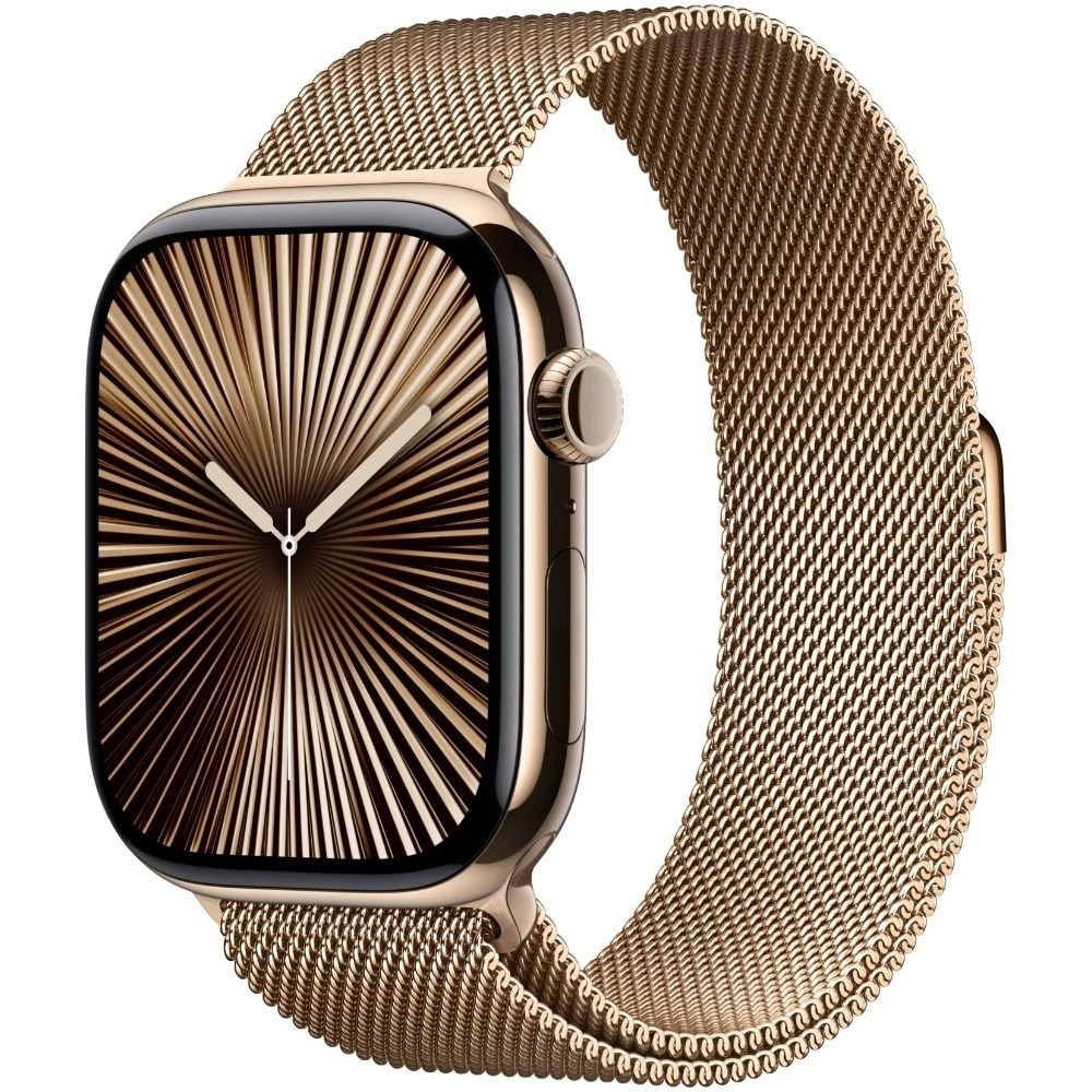 Apple Watch Series 10, 42 мм, Gold Titanium, Миланская петля "Gold", (MX083QA)