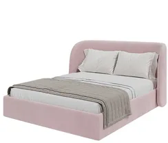 Кровать с подъемным механизмом Classic 160 см (розовый, велюр)