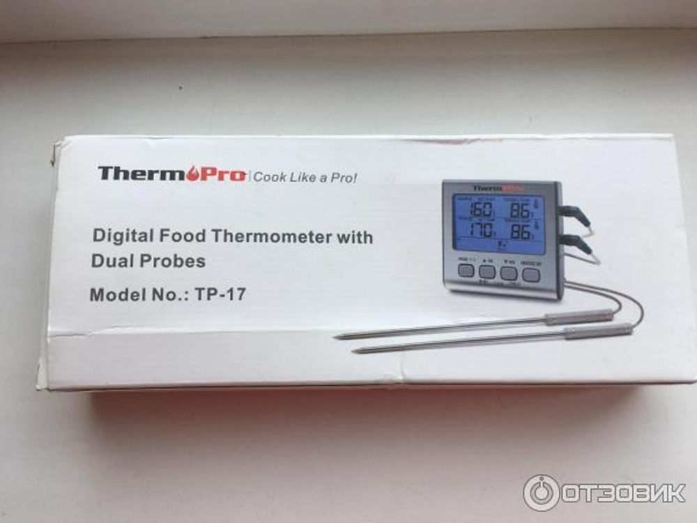 Термометр Двухканальный термометр для мяса Thermopro TP17  с таймером и магнитом