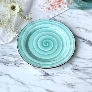 Тарелка Aqua 22,5 см, ручная работа, фарфор