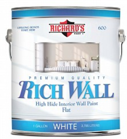 Американская, матовая краска Richard's RICH WALL HIGH HIDE INTERIOR MATTE WALL PAINT