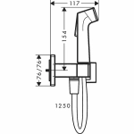 Гигиенический душ Hansgrohe E EcoSmart+ 29233670 черный матовый