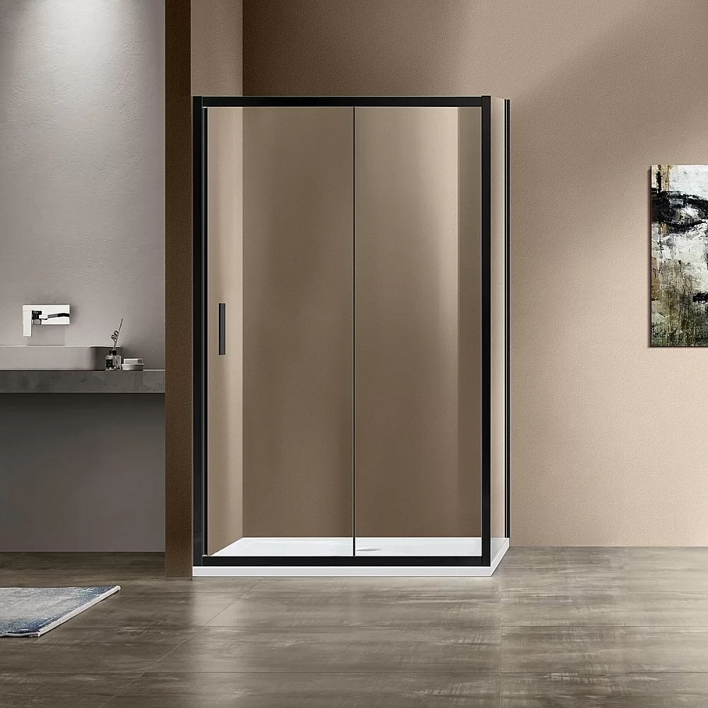 Душевой уголок Vincea Garda VSR-1G8012CLB 80x120 стекло прозрачное/профиль черный