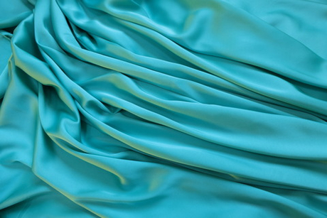 Шелк однотонный бирюзовый