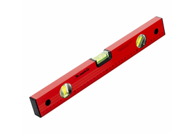 Уровень алюминиевый Matrix 400 мм, 3 глазка, красный, линейка 33220