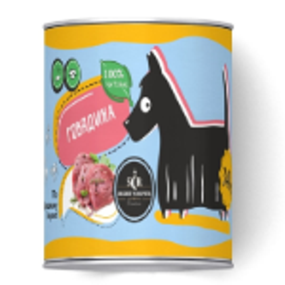 Влажный корм консервы для собак Секрет (Secret) 0,34кг говядина. 12 шт