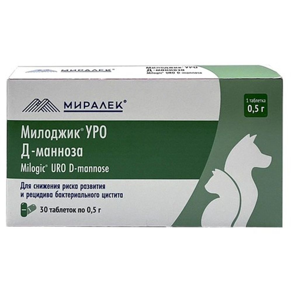 Милоджик Уро Д-манноза для кошек и собак - 30 таблеток