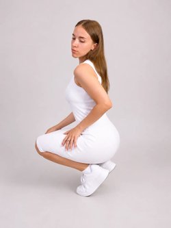 Платье лапша белое 40-44
