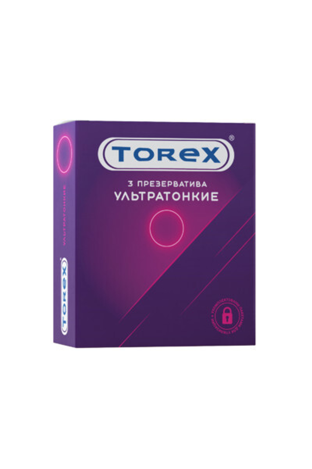 ПРЕЗЕРВАТИВЫ TOREX, УЛЬТРАТОНКИЕ, ЛАТЕКС, 19 СМ, 5,5 СМ, 3 ШТ.