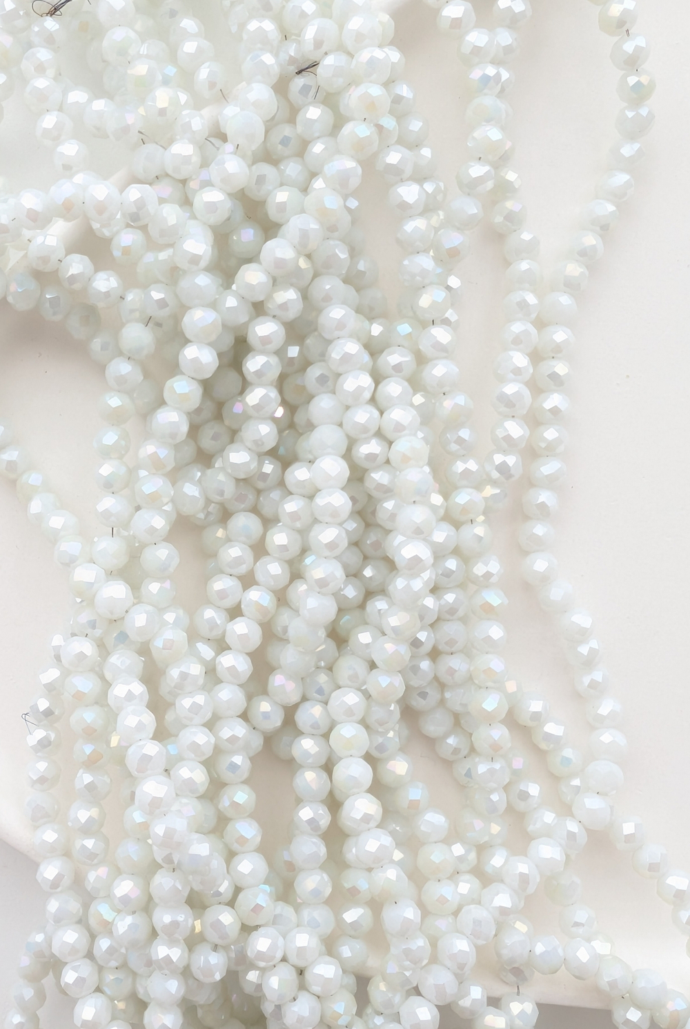 Бусины стеклянные рондель 4*3мм