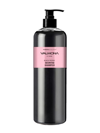 [VALMONA] Шампунь для волос ЧЕРНЫЙ ПИОН/БОБЫ Powerful Solution Black Peony Seoritae Shampoo, 480мл