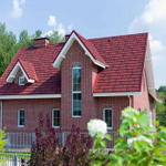 Черепица композитная Metrotile Metrobond красно-черная