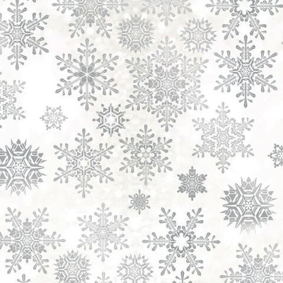 Бумага упаковочная 50х70 см «Снегопад» (1 лист), Серебро