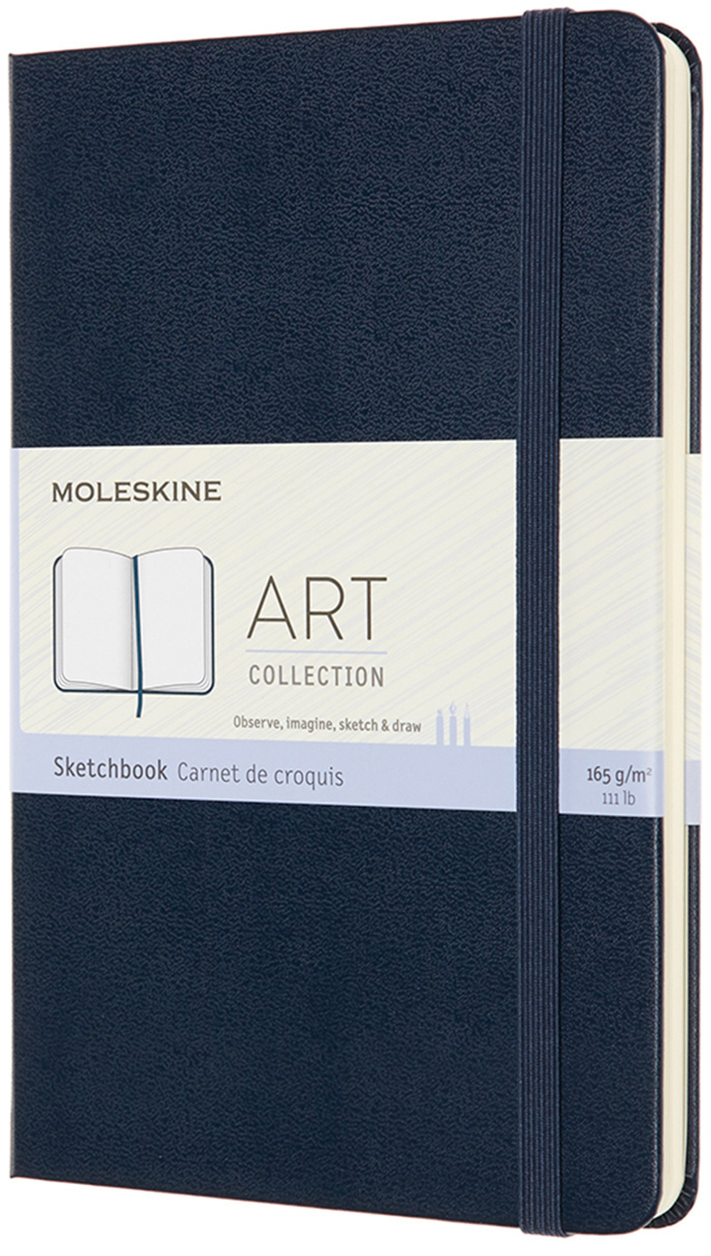 Блокнот для рисования Moleskine Art Sketchbook (ARTQP054B20) Medium 115x180мм 144стр. нелинованный мягкая обложка синий