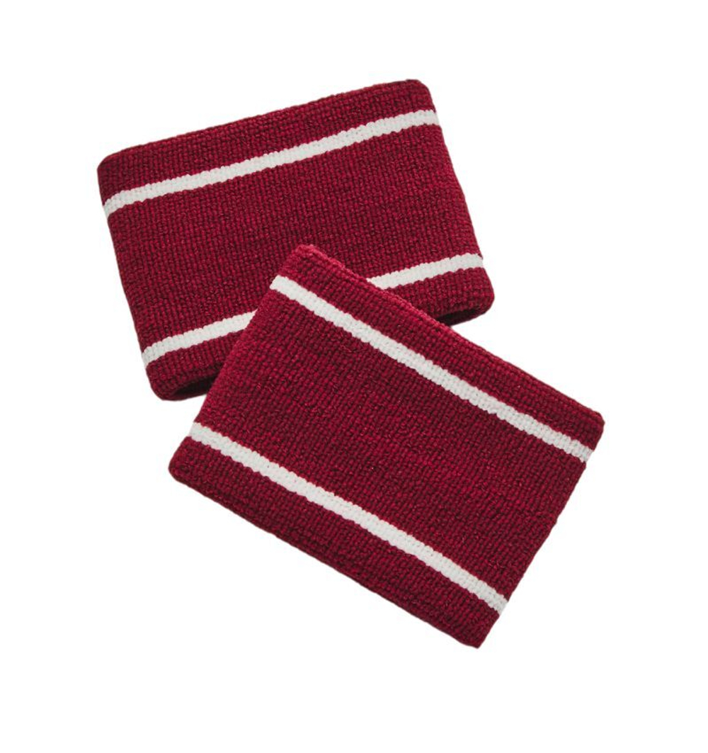 Теннисные напульсники Under Armour Striped Performance Terry Wristbands - Red