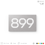 Номер на дверь 899, табличка на дверь для офиса, квартиры, кабинета, аудитории, склада, серая 120х70 мм, Айдентика Технолоджи