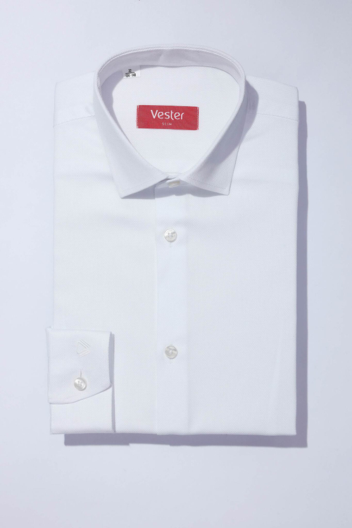 Сорочка детская VESTER длинный рукав, цвет белый, хлопок/пэ